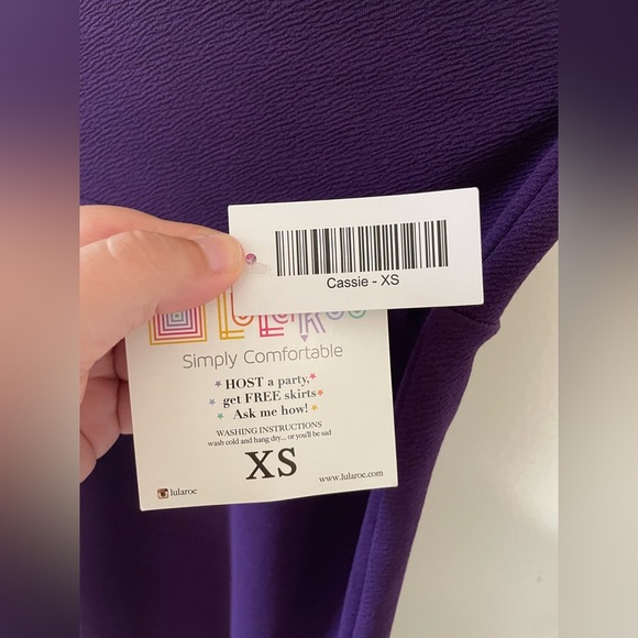 ✨NWT LuLaRoe Purple Pencil Skirt Size XS - Picture 4 of 8